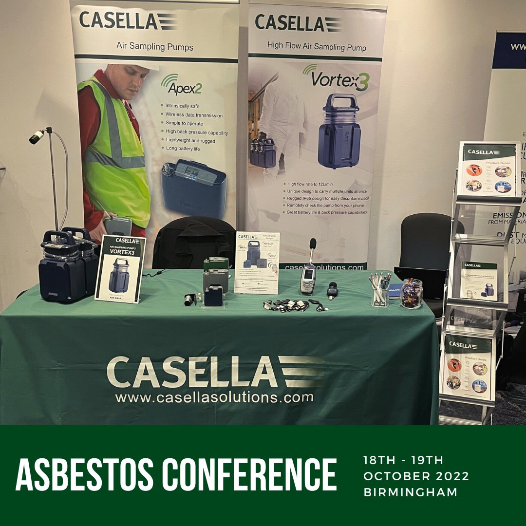 Now we're seeing the return of exhibitions, Casella has had a busy couple of weeks. Today we are at the Fifth Annual Asbestos Conference in Birmingham. Visit our stand for the latest air sampling monitoring solutions...

#conference #asbestos #asbestosmonitoring  #Asbestos2022
