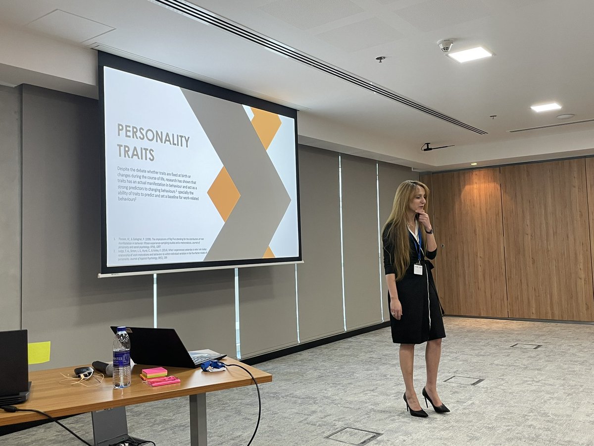 Lubol22's tweet photo. Always so proud to see our MSc students presenting their dissertation researchโฆ #IPCD2022 @PsychDXB โDear Machine: Can I trust you?โ #AI #personality @HWUDubai @HWPsych #business #psychology #conference #dubai ๐ฑ๐ป๐ค https://t.co/jtmRozXbpW