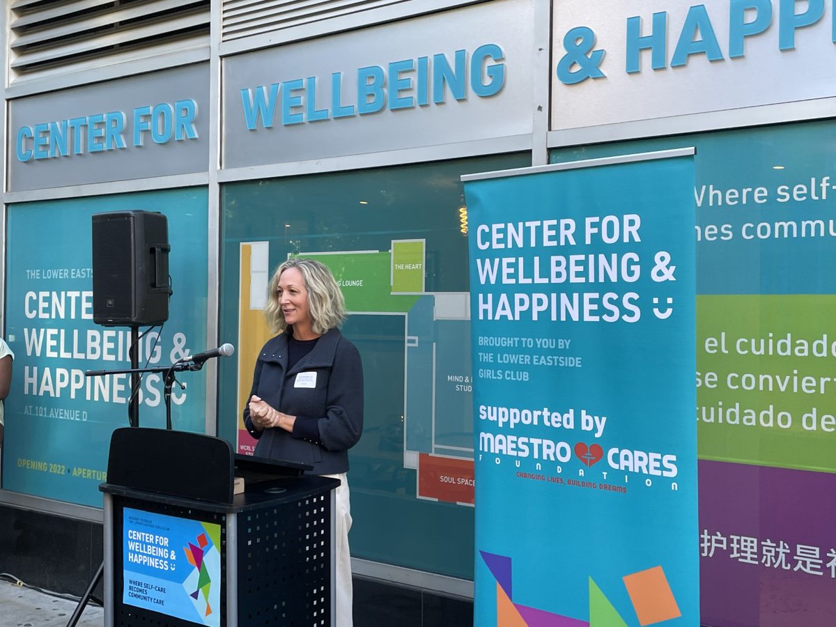 @NYCfood joined @girlsclubny ribbon cutting of the Center for Wellbeing and Happiness, where holistic wellness programming for all genders and generations will be available at no cost.