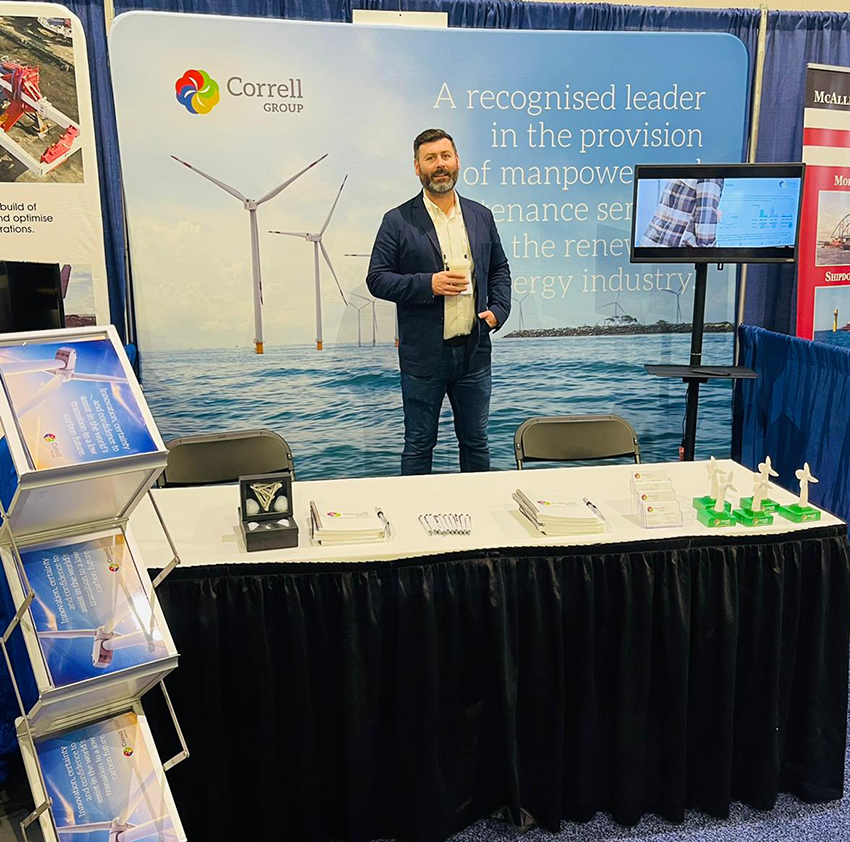 ServicesCorrell's tweet photo. If you’re exhibiting or planning on attending todays ACP Offshore WINDPOWER, then make sure you come by stand #420 to speak to one of the team and learn more about how Correll can support your next project in the US offshore wind sector. #acpoffshore22 #correll #usoffshorewind https://t.co/pnpilQ9ZAO