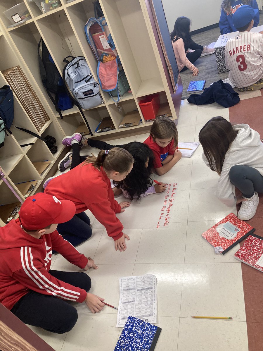 4th graders working together in a long write to describe Magpie.  <a href="/MrsManariGVSD/">Kathryn Manari</a>