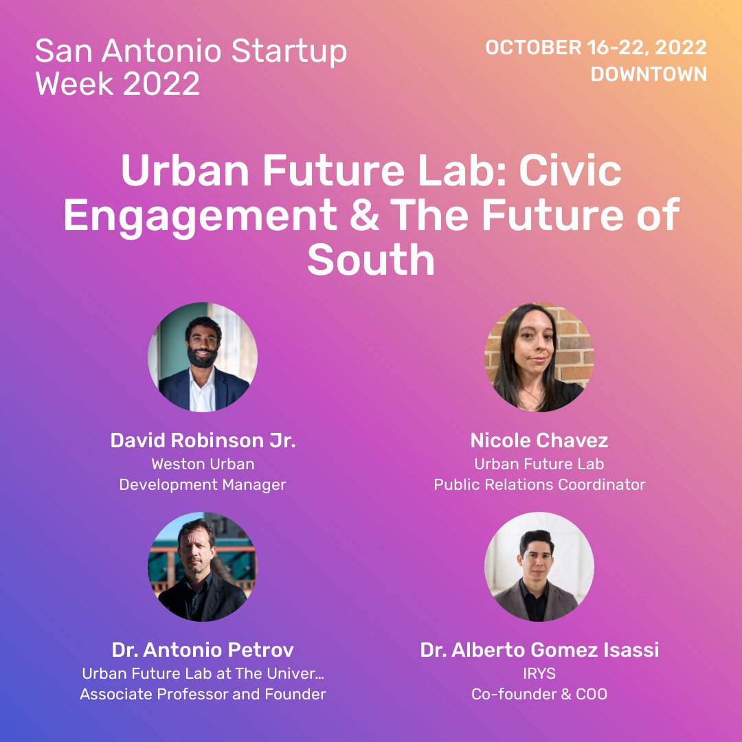 Urban #Future Lab at #sasw2022! Join us TODAY Oct18 2:15p at our panel #CivicEngagement &amp; #FutureOfSouth focusing on #regionalism. We imagine a new #megaregion w/the #SouthTriangle connecting 35 million+ people w/#SanAntonio at its center. Register: emamo.com/event/san-anto…