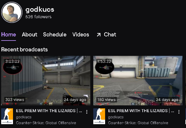 Page_CSGO's tweet photo. @godkUcs  Missing my favourite streamer 😧 https://t.co/P5ZTGy7fG6
