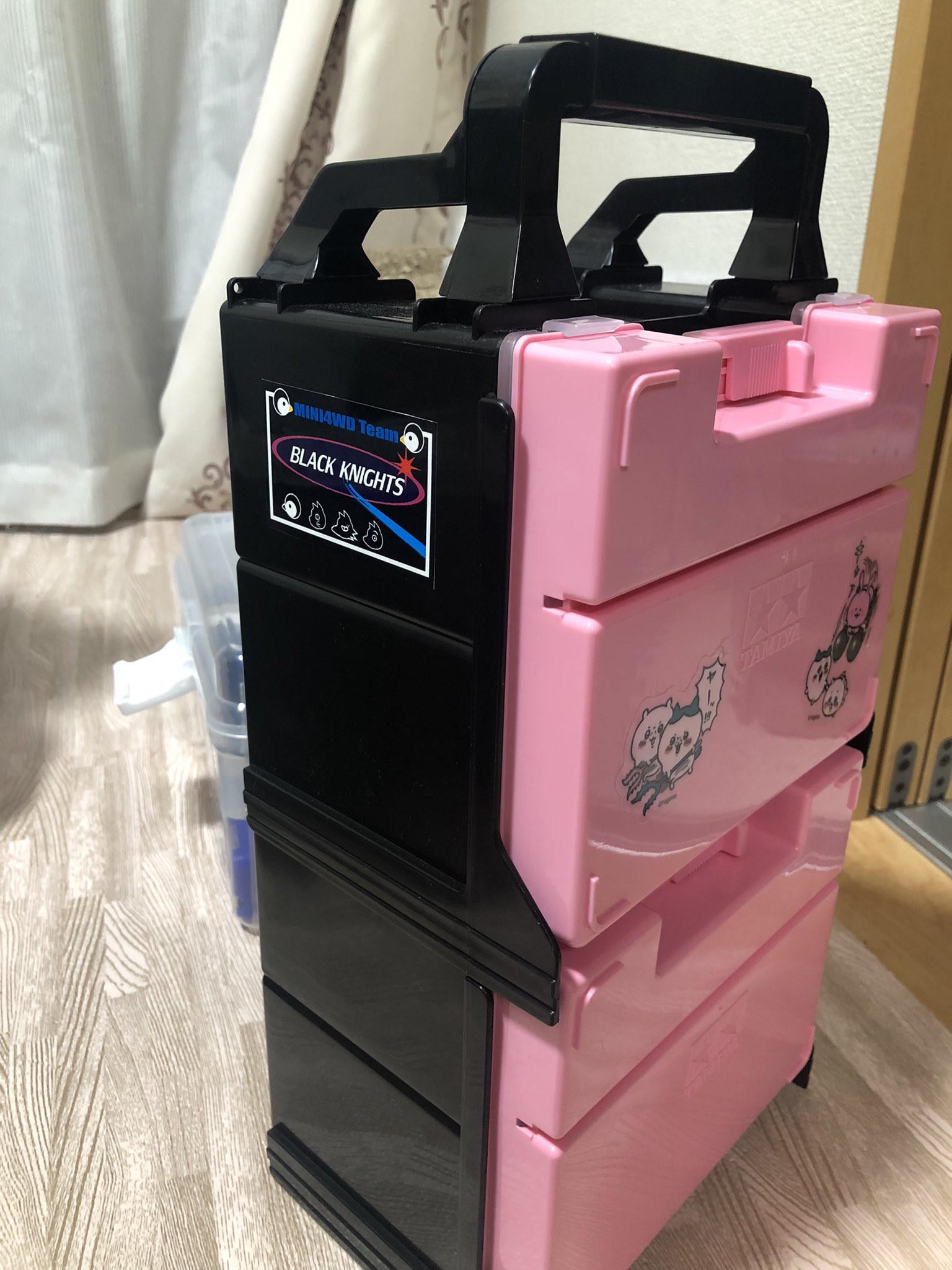 ミニ四駆 漆黒の双槍が敵を貫く！ 重装騎士テールユニット登場 ミニヨンウルフ【MINI 4WD Team BLACK KNIGHTS
