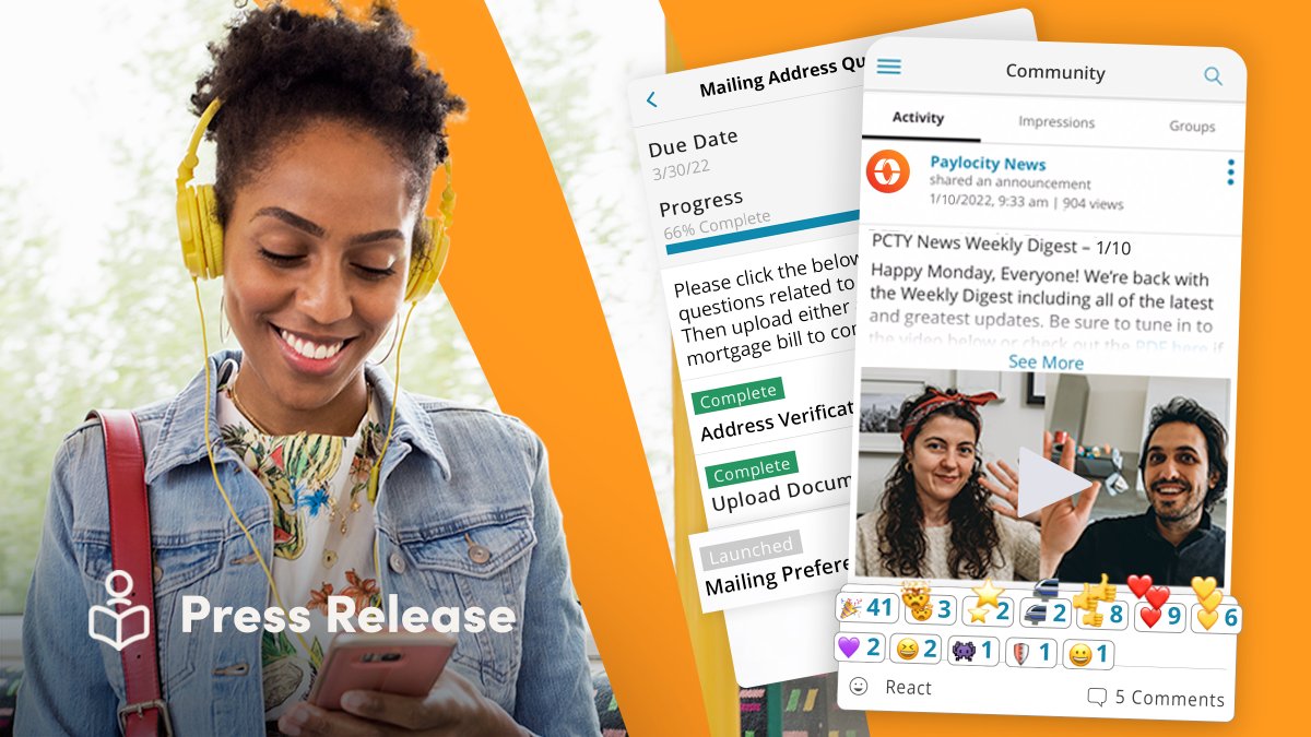 Paylocity's tweet image. [Press Release]

Paylocity’s latest enhancements work to build “Connected HR,” an environment for professionals that’s as connected to the rest of the business as they are.  

Read it here: ➡️ ➡️ bit.ly/3g9MOt3

#ForwardTogether #ConnectedHR #UnlockingPotential