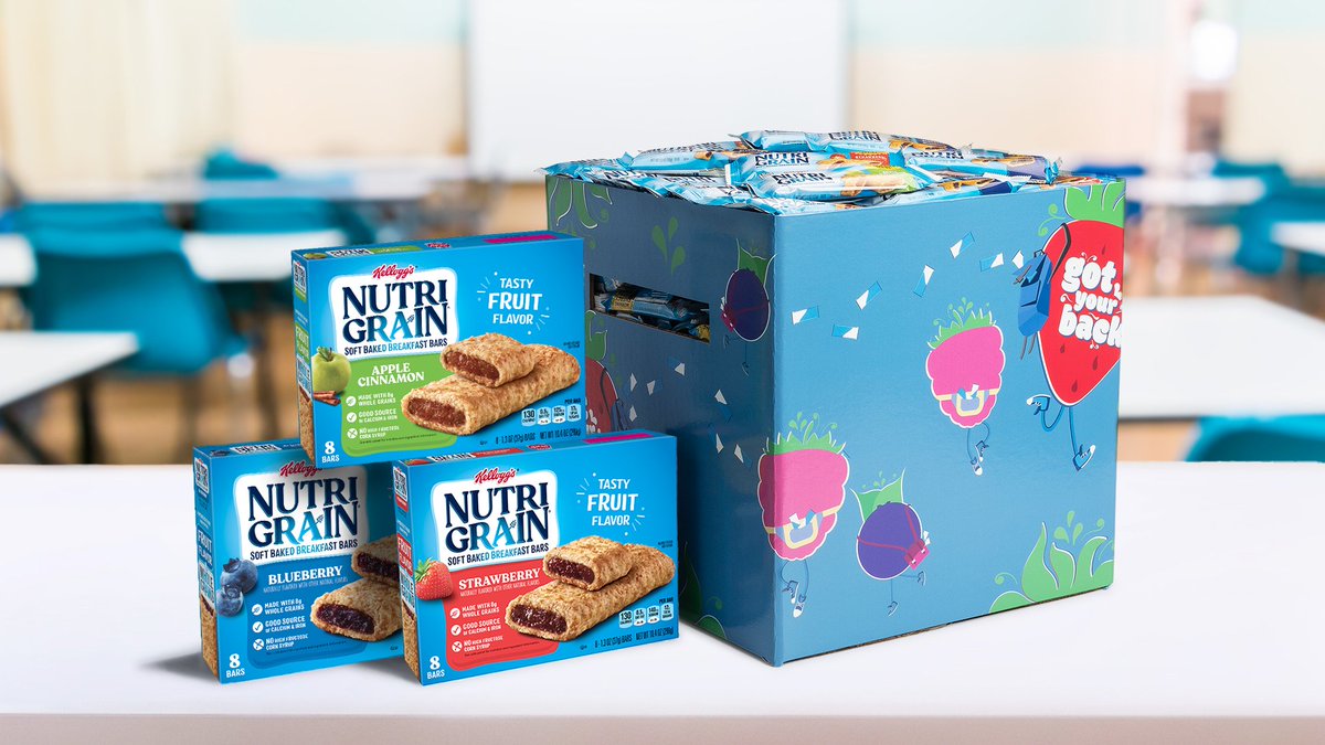 Teachers spend an avg of $300/year on classroom snacks. They’ve got students’ backs, it’s time we’ve got theirs! Nominate a special teacher for a chance to surprise them with a 'Got Your Back' Bin. Visit nutrigrain.com/gotyourbackbin from Oct. 17-28 ! No purchase necessary.