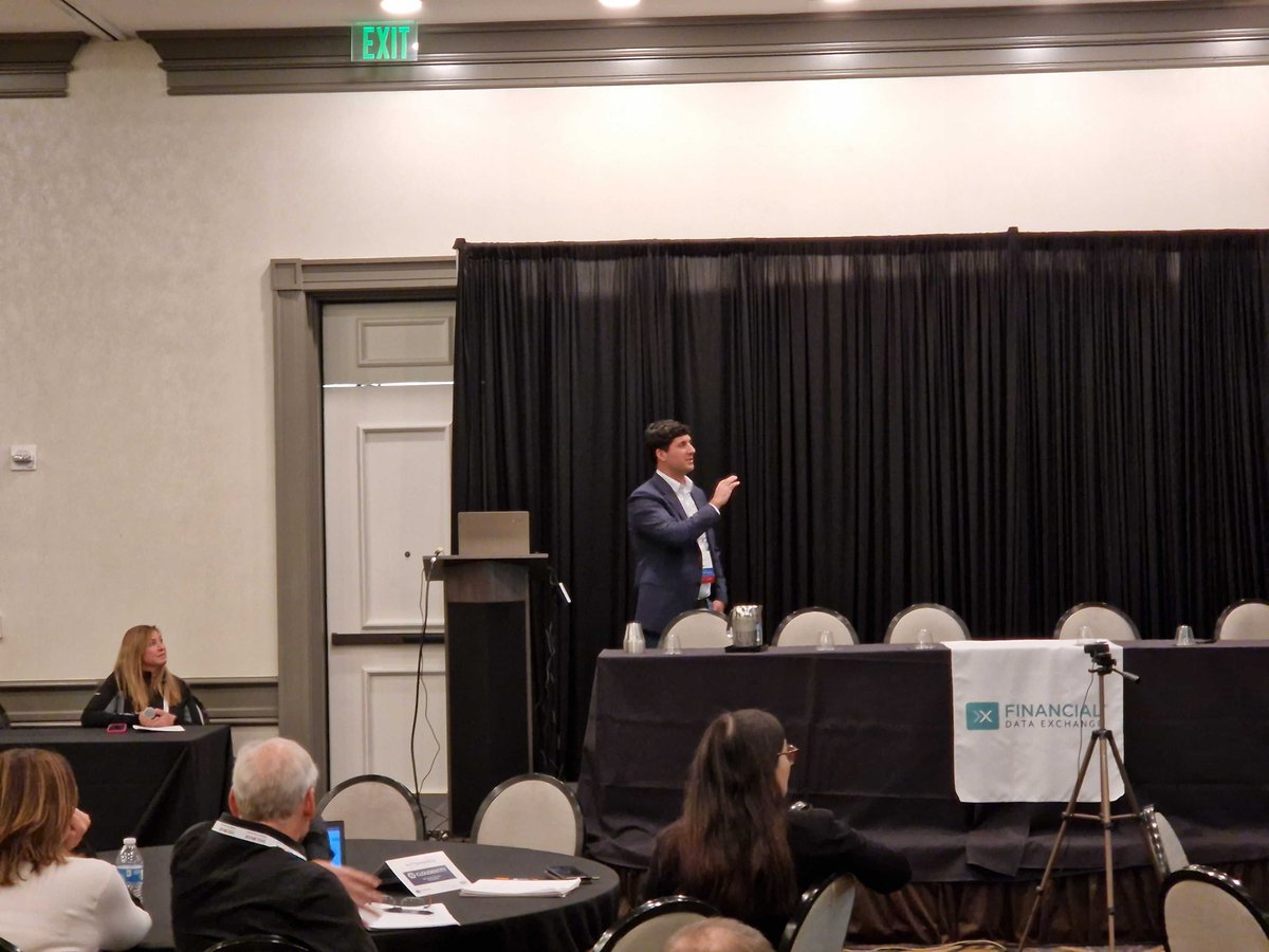 So thrilled to have our CEO on stage today at #FDXSummit in Dallas for a panel on the journey towards #financial institutions pushing their #FDX #APIs out to data recipients! He also gave a solo presentation later on combining FDX with local #dataprivacy regulations