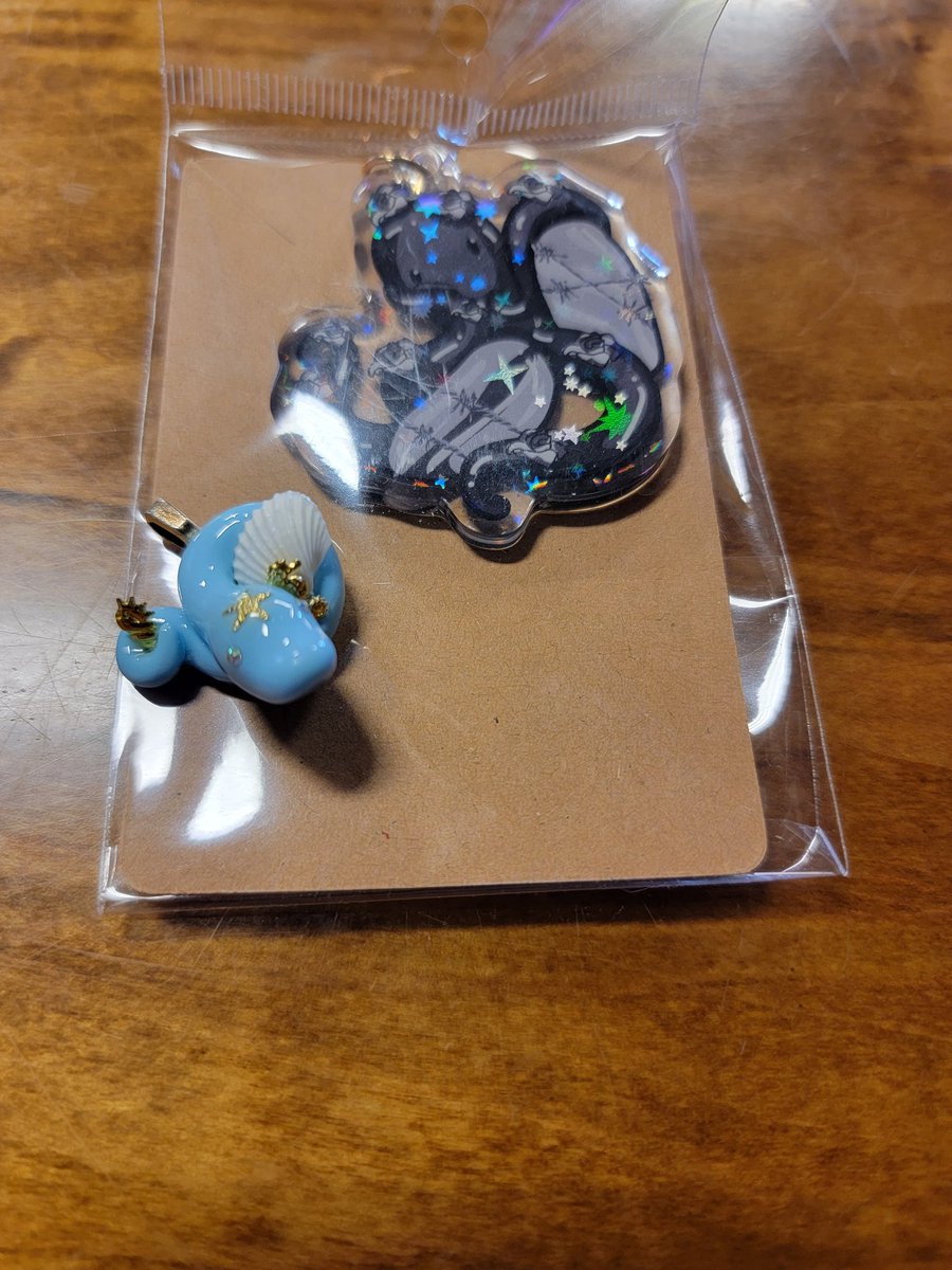 This is why I shop small businesses!! I ordered the earrings and necklace with a note and they sent the 2 key chains and charm as a gift! I'll be returning the favor with stickers for sure. It may take longer and cost more at times but shopping small is so worth it!