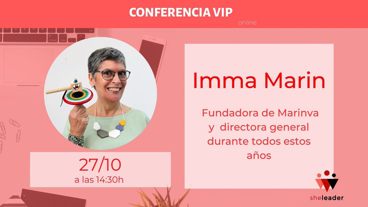 SheLeadernet's tweet photo. 👀#ConferenciaVip el próximo jueves 27 a las 14:30h con @immamarin
🙋🏼♀️Aprende de la mano de la fundadora de @marinvizate sobre desarrollo y estrategia de empresas
📲Inscripciones gratuitas aquí: https://t.co/XaBJDKLcDD https://t.co/SIYGKlfzX9