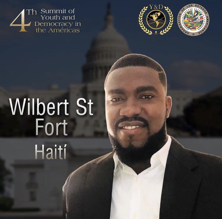 wilbertstfort's tweet photo. C'est un plaisir de représenter la jeunesse 🇭🇹 au 4th Annual Summit of Youth and Democracy in the Americas.
il faut se rappeler que la démocratie est une forme de gouvernement dans laquelle la souveraineté appartient au peuple; État ainsi gouverné. #FacingNewGenerations https://t.co/PXBSPdsaOj