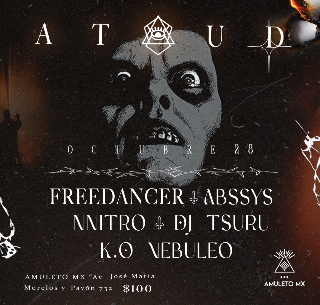 ATAUD viernes 28 de Octubre! 

facebook.com/events/s/ataud…