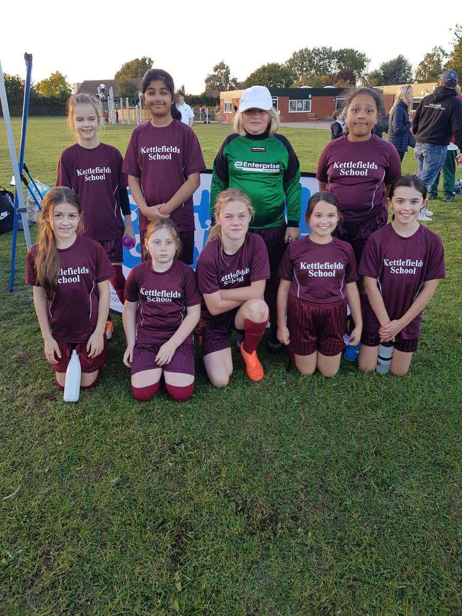 kettlefields's tweet image. Our girls football team did us proud this afternoon at the Forest Heath girls football tournament. No medals today but great teamwork! @forest_heath @SouthCambsSSP @Dellar_SC