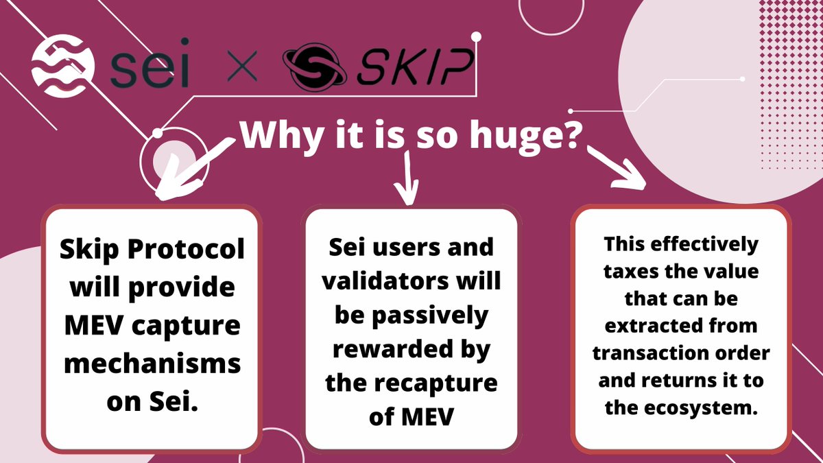 alexprimak24's tweet image. 💎HUGE News from @SeiNetwork as it partnered with @SkipProtocol ,to know why it is so great I made an infographic and hope it will help you to understand more about it🔥

#sei #seinetwork #partnet #skipprotocol #seilors