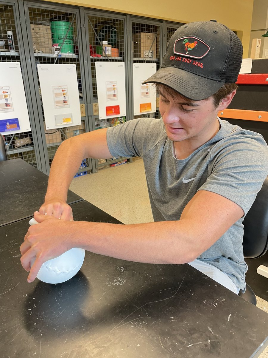 EpicsMobility's tweet photo. BB8 team preparing the softballs for some field testing. Pun intended https://t.co/ohmngqvbUs