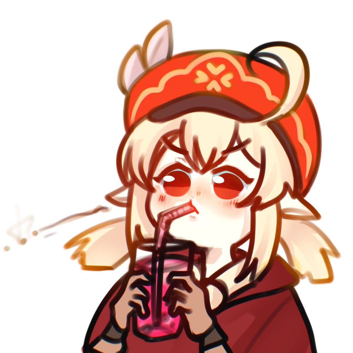 okscave's tweet photo. slurp-slurp~
#Klee #GenshinImpact #kleedrink #drink https://t.co/qxcom5MfBM