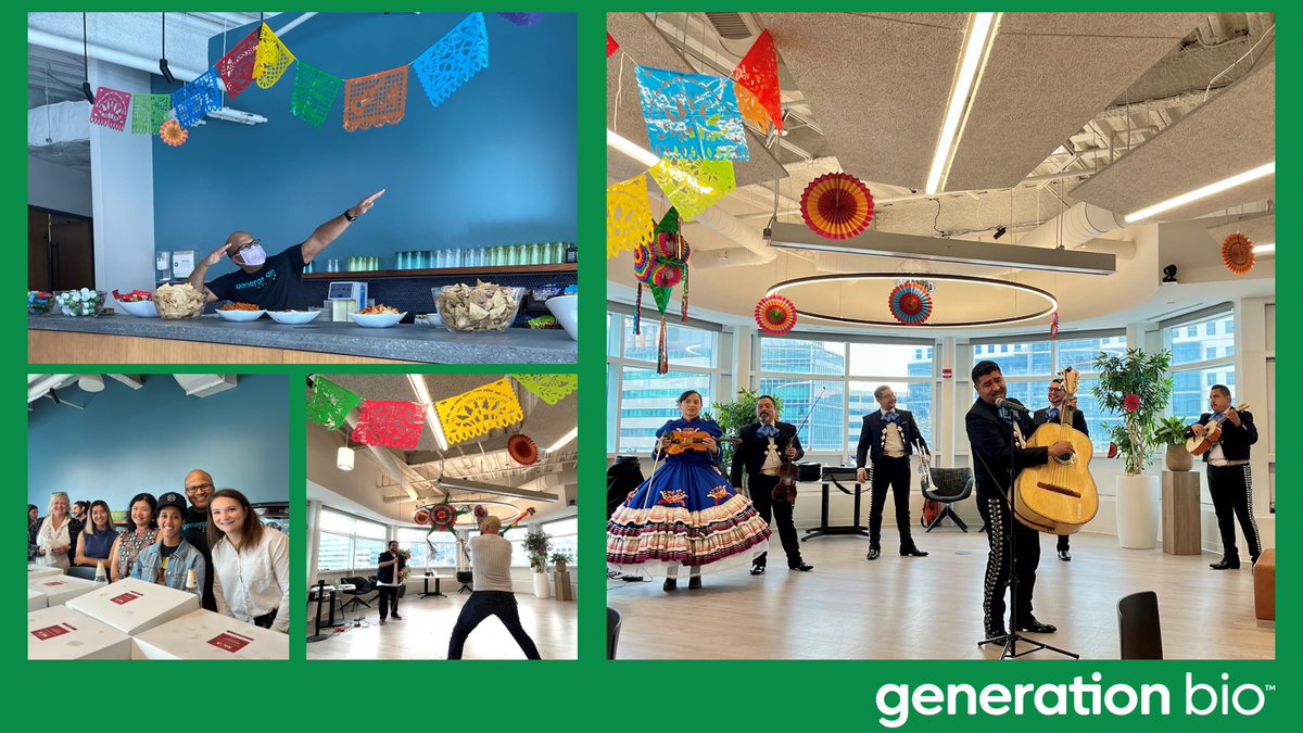 GenerationBio (@generationbio) on Twitter photo To recognize #NHHM, we celebrated the best way we know how: with food, festivities and learning. A big thank you to members of the GBio community who shared their cultures and backgrounds with us - especially <a href="/mariachi_boston/">Mariachi Guadalajara en Boston</a> (pictured below)! To recognize #NHHM, we celebrated the best way we know how: with food, festivities and learning. A big thank you to members of the GBio community who shared their cultures and backgrounds with us - especially <a href="/mariachi_boston/">Mariachi Guadalajara en Boston</a> (pictured below)!