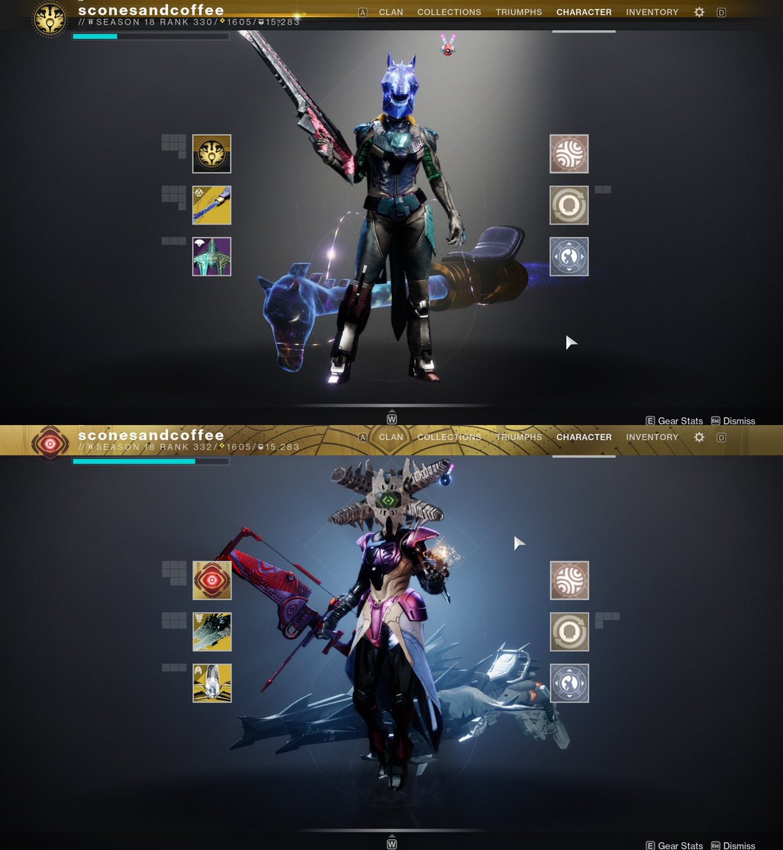 sc0nesandc0ffee's tweet photo. Titan look coming after work.
#festivalofthelost #destiny2 #spacehorse #fynch https://t.co/nO1IX8oxsW