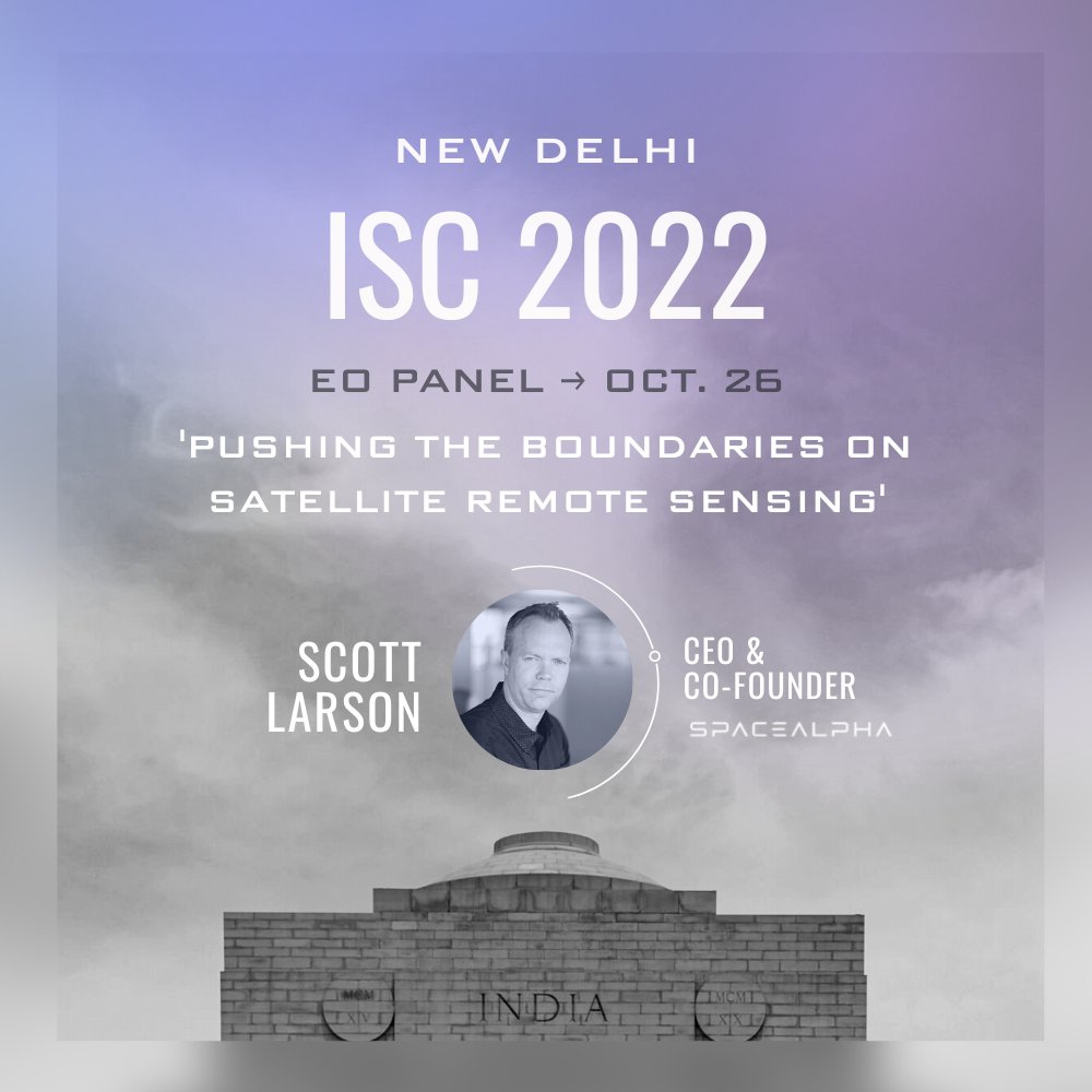 SpaceAlphaCo's tweet photo. See you at India @space_congress? 🇮🇳 Join us as Scott Larson discusses the future of SAR on this great EO panel → https://t.co/rhdOAmd6Fg 

#India #NewDelhi #IndiaSpaceCongress2022 #ISC2022 #EarthObservation https://t.co/37K3cEcHrr