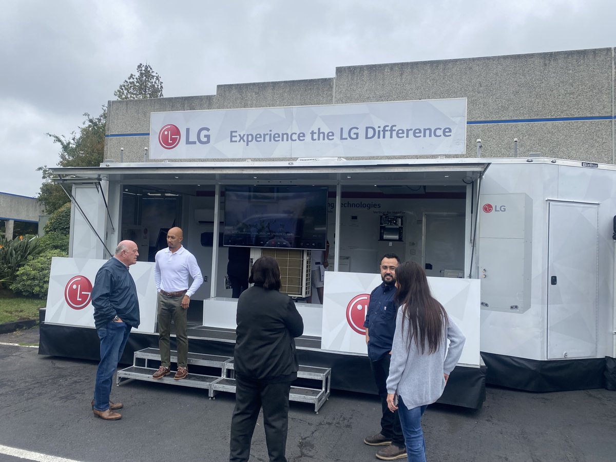 LGHVACUSA's tweet photo. The LG Residential Mobile Showroom finished its week-long Roadshow trip for Baker Distributing when we stopped in Escondido CA last week. Thank you to Baker Distributing and LG’s Sara Alviz and Romeo Sy! #LGRoadshow https://t.co/8bZWmeqhHL