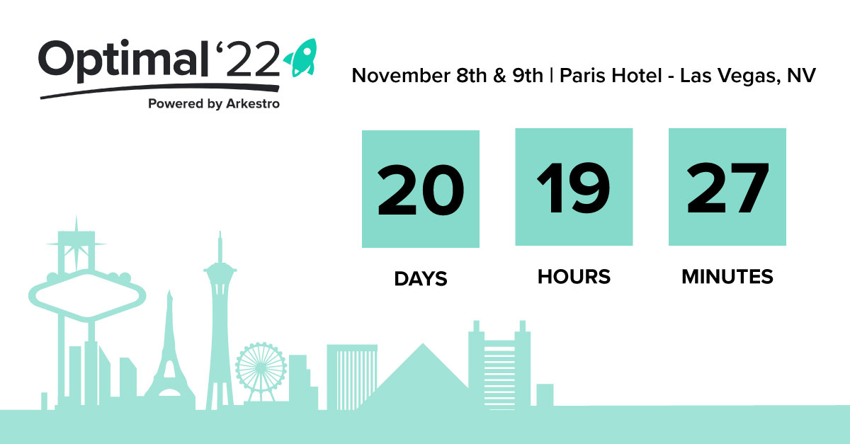 Arkestro's tweet photo. The countdown is on! 

#Optimal22 is only 20 days away. You don't want to miss The Leadership Summit for Predictive Procurement. 🚀 

Register now: https://t.co/zOykWnin8C

#procurement #predictiveprocurement #digitaltransformation #networking  #supplychainleaders https://t.co/0ZBhPFneQn