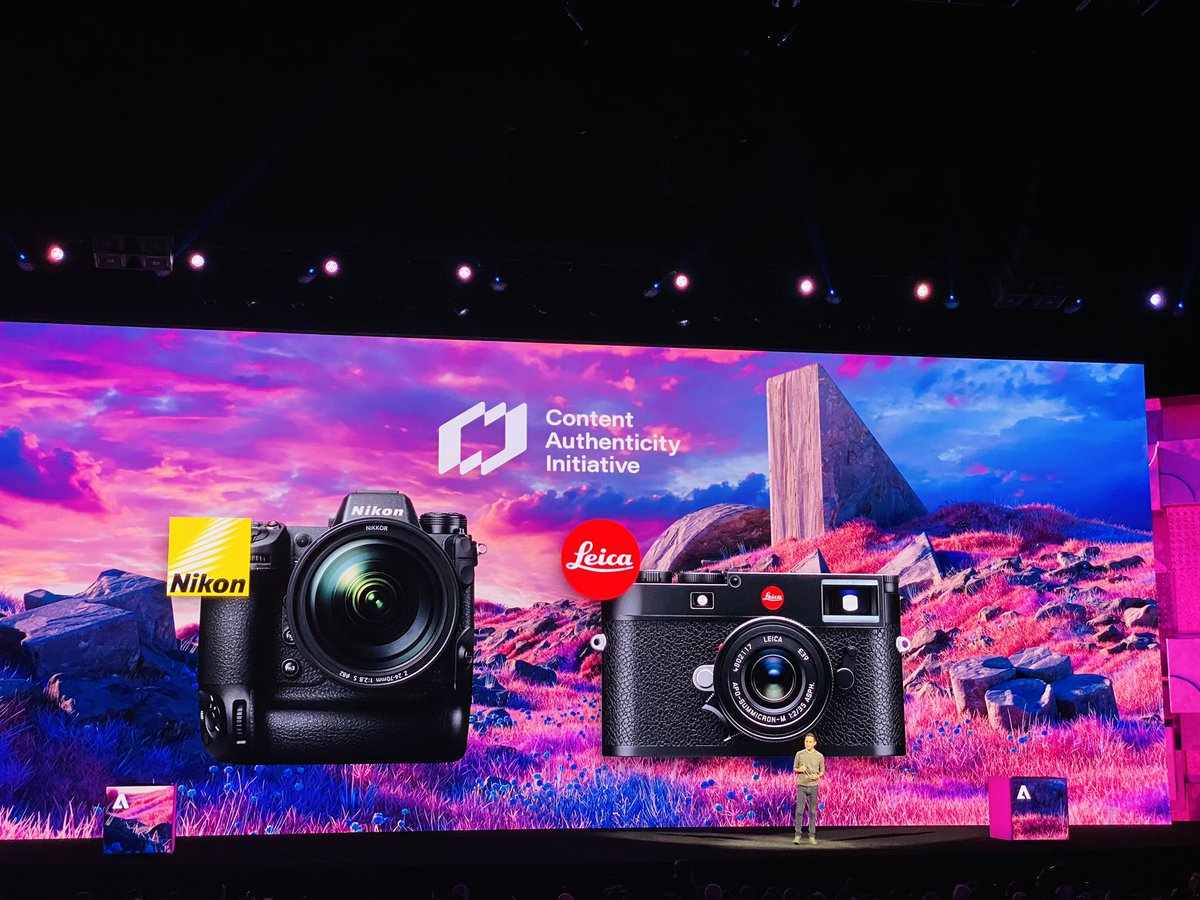 "Adding #provenance &amp; attribution is a powerful solution to some of the modern challenges we face today. In a world of social media and misinformation, Content Credentials can help us determine who made what, how it was made, and whether it can be trusted." <a href="/scottbelsky/">scott belsky</a> #AdobeMAX
