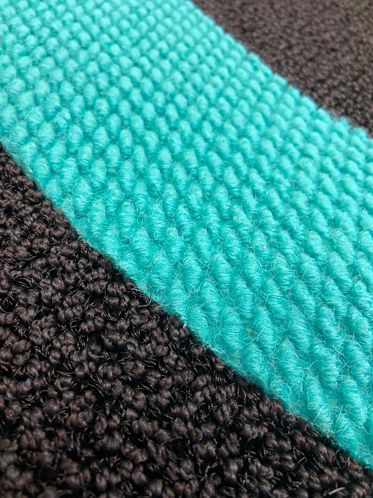 This CM Viper 8950 Inlaid Logo in turquoise turned out amazing, don't you think? 💙⁠ This tough entrance mat can withstand continuous daily dirt and moisture. While highly durable, it conveniently accommodates all high-end hotels and foyers with its upscale aesthetic.⁠