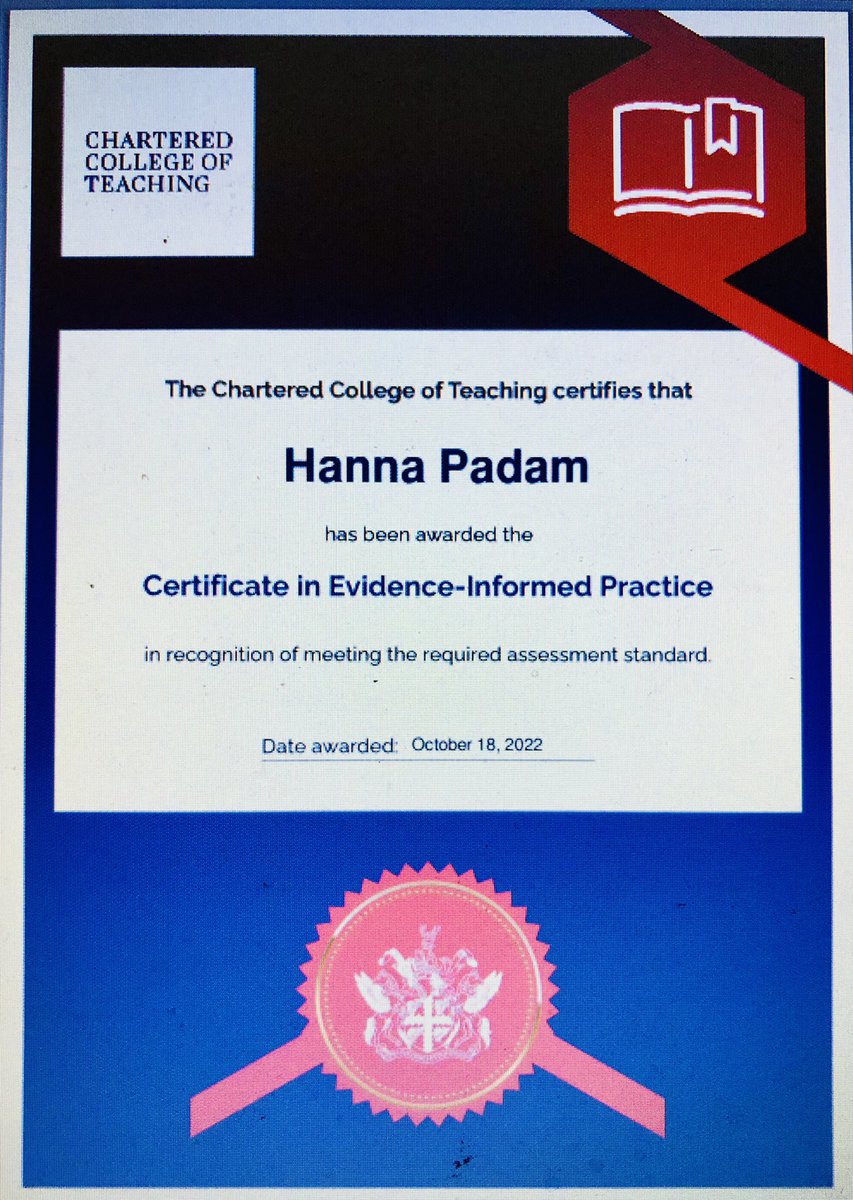 So this popped up in my email today! A lovely surprise during my half-term!😊 <a href="/CharteredColl/">Chartered College of Teaching</a> #CTeach