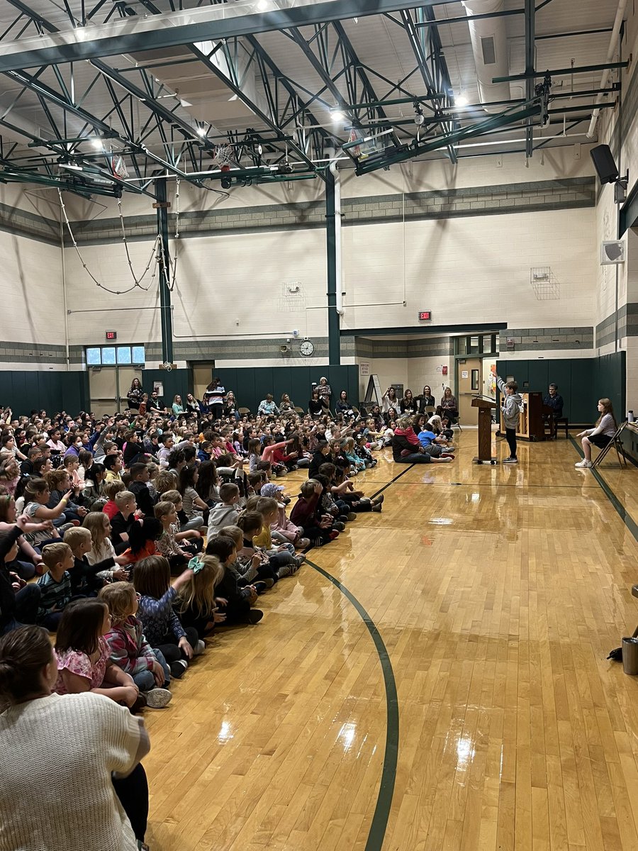 Shatekon's tweet photo. Shatekon’s Behavior Assembly run by two of our fifth grade students. We learned about our mantra, safety patrol and how to be a good audience member. https://t.co/21BuVLLnDI