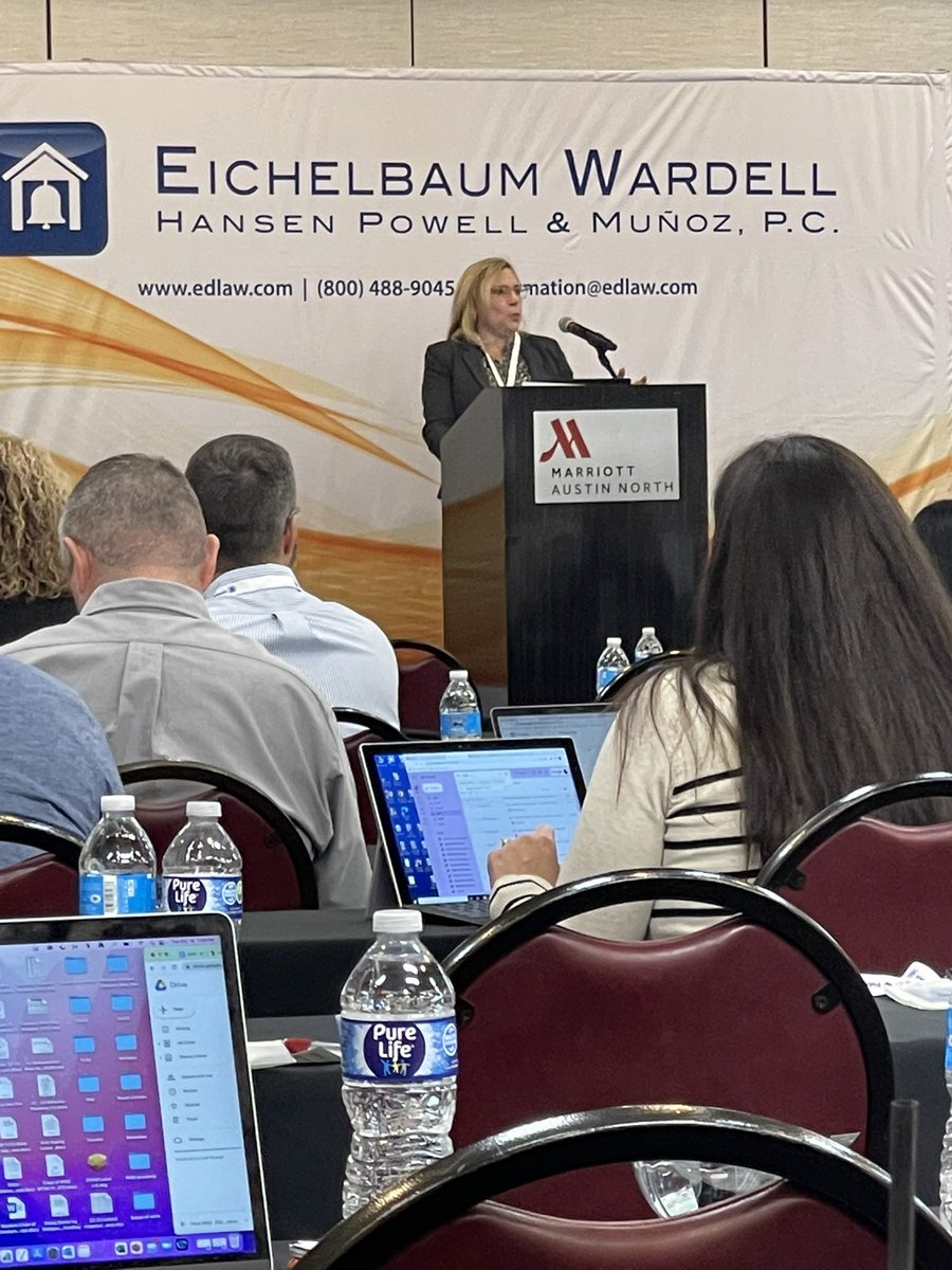 TXTitleIXAdmin1's tweet photo. We’ve got a packed house online and in person learning together from Jennifer Powell @jpowell_edlaw about inequities in athletics and booster clubs. #titleix #txed @EichelbmWardell https://t.co/UcAbsT0ZH2