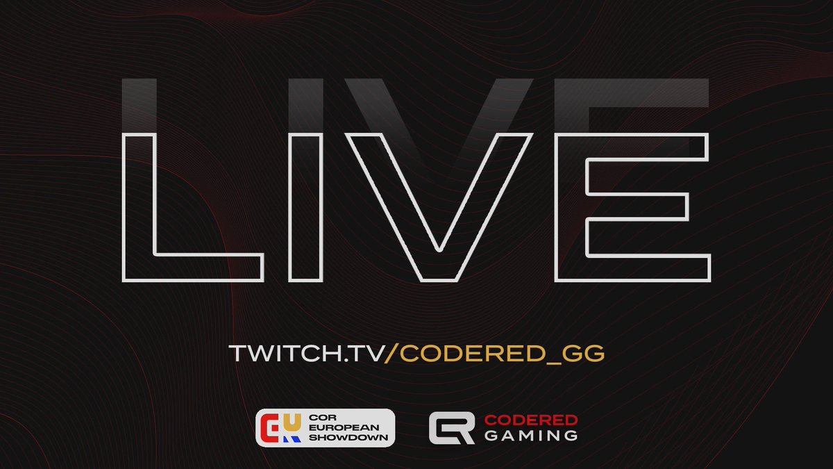 Live now with the final day of the CoR European Showdown Grand finals!! 

Which team will come out on top for week 2 and who will be crowned the overall CES Champions?!! 

Tune in to find out!! 

📺 twitch.tv/CodeRed_GG
🎙️ <a href="/S1lencrr/">Harry Stanhope</a> + <a href="/MattHopkins12/">Matt</a> 

#ToTheCoR
