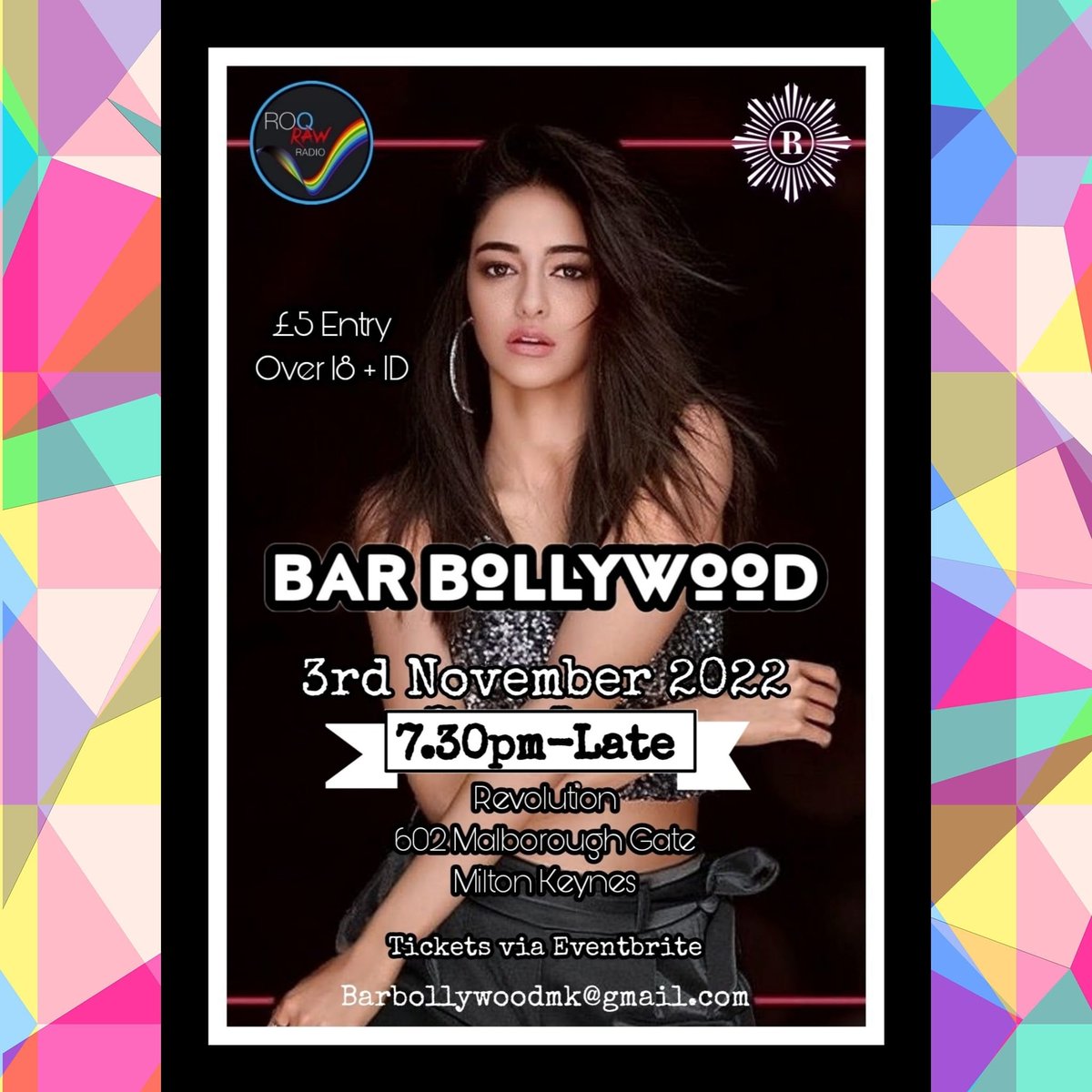 roqrawradio's tweet photo. Check out "Bar Bollywood" on Eventbrite!

Date: Thu, Nov 3 • 19:30 GMT

Location: 602 Marlborough Gate, Milton Keynes, MK9 3XS

https://t.co/1sF4NHx9E2 https://t.co/YSe6AiA7bH