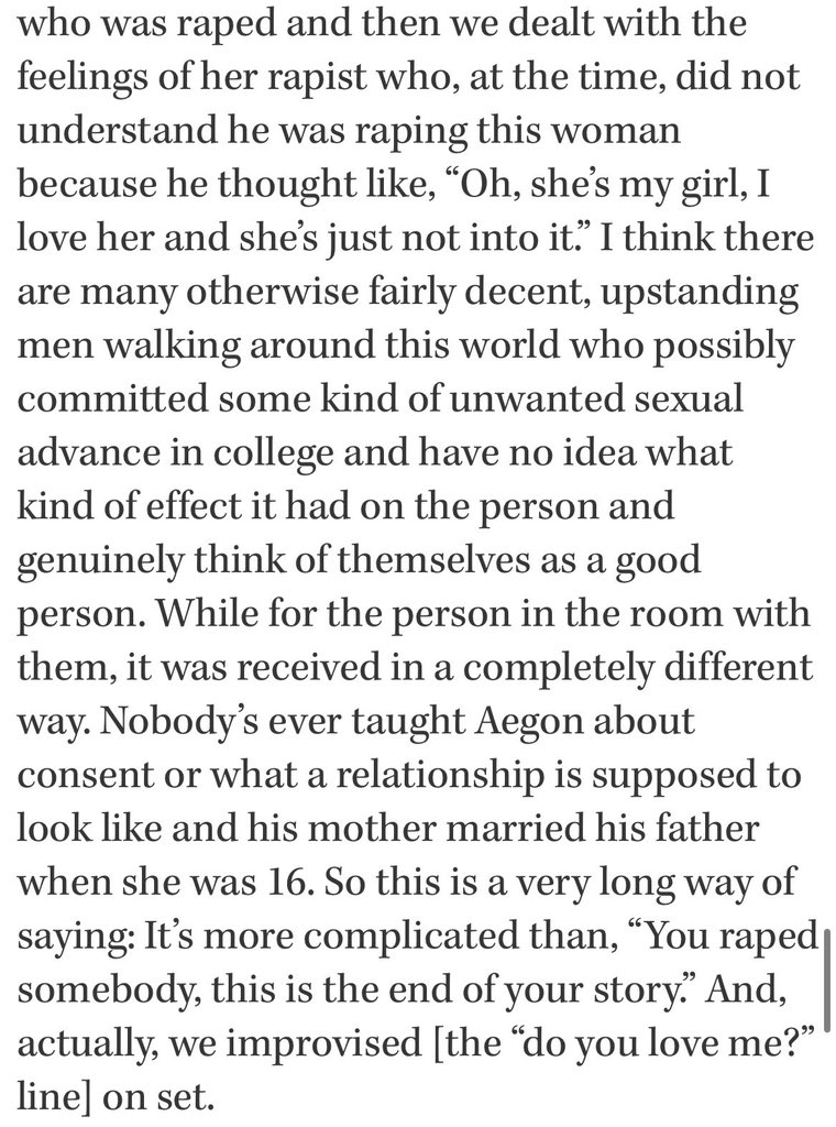 rhaerax's tweet photo. Sarah Hess defending a rapist was really the last straw. This woman should be cancelled and called out from writing team. 
#HouseOfTheDragon https://t.co/IlmPwdhzv3