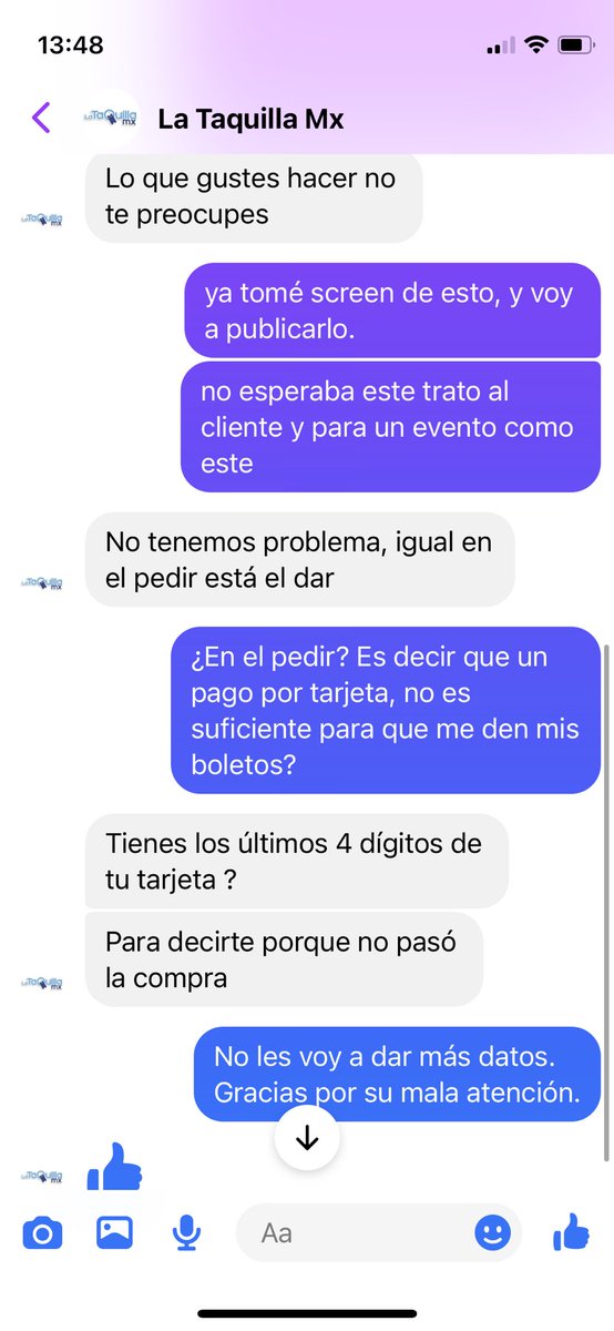 JorgitoGuay's tweet photo. Así las cosas con @lataquillamx y su pésima plataforma y atención al cliente. Yo solo quería invitar a mi hermano a ver a #GunsNRoses #guadalajara #estadioakron #lataquillamx #fraude 🎟🎸🥲 @Profeco https://t.co/1Oi63vRZbF