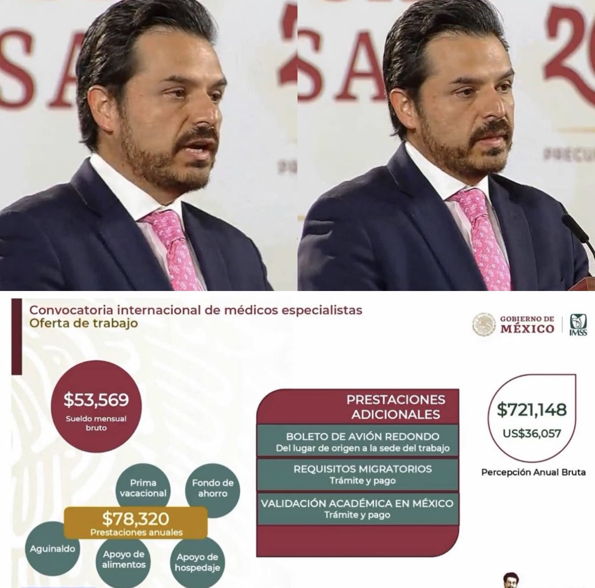 DraAle_Glez's tweet photo. Pregunta sería… como por qué razón los médicos mexicanos no ganamos esa cantidad??  @Tu_IMSS  @zoerobledo https://t.co/5A2RovSqTA