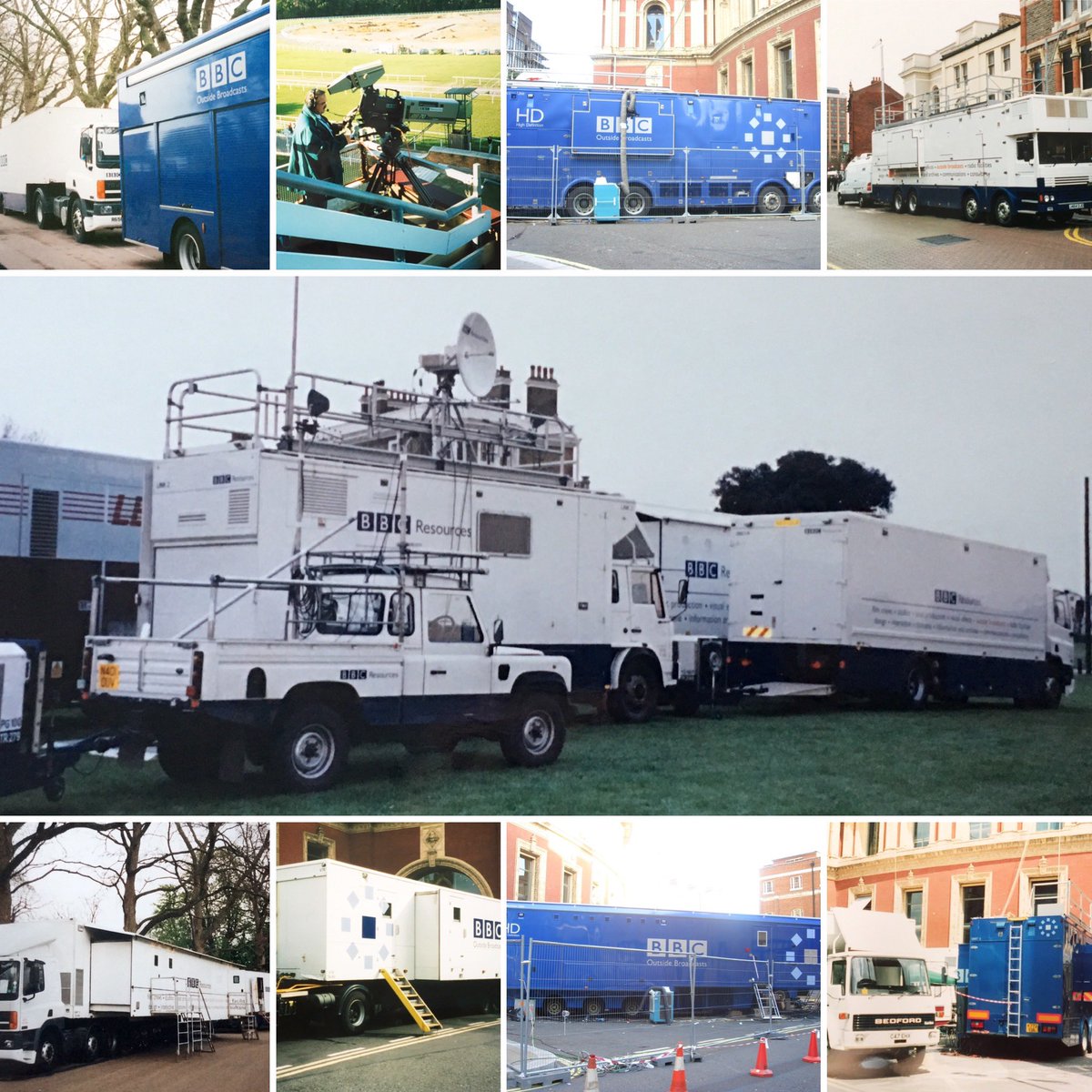 stevechalles's tweet photo. BBC’s 100th Birthday today - so a good reason to dig back through the archives for various BBC OB photos I’ve taken over the decades: 4 montages from the 1970’s, 80’s, 90’s and 2000’s (until the OB division was sold in 2008)
Happy Birthday!
#BBC100 #BBC #BBCOB #outsidebroadcast https://t.co/tShOz1vi2S