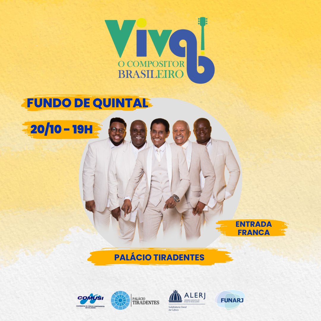 Quem aí curte um sambinha?

Vai rolar Fundo de Quintal no Palácio Tiradentes na faixa! Isso mesmo! Só chegar 1h antes retirar sua senha já no local. Simbora?