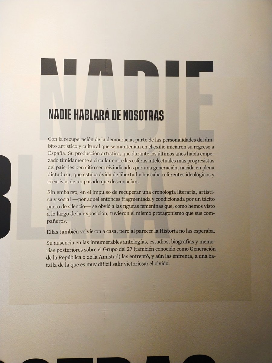 Por cierto <a href="/fernangomezCCV/">Fernán Gómez CCV</a>  una exposición de esta envergadura sin catálogo va un poco en contra de la intención de la misma. 

Sin catálogo no se puede recordar a todas estas artistas y ver sus obras.  Volverán a ser olvidadas.

🙏editad uno