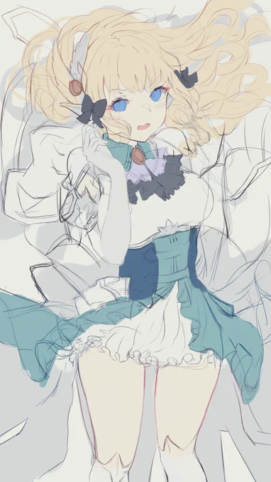進捗です色ラフもちもち～ 