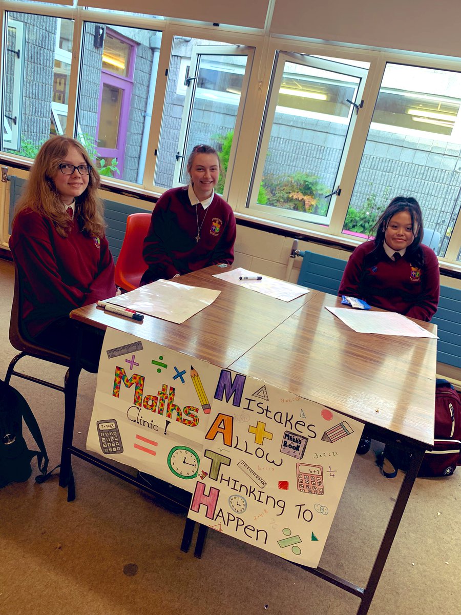 mercyinchicore's tweet photo. Our fantastic TY students have set up a #MathsClinic in homework club today. They are ready to help our junior students with any problems or homework they may have 👫👭#MathsWeek https://t.co/rNdgDuP0A7