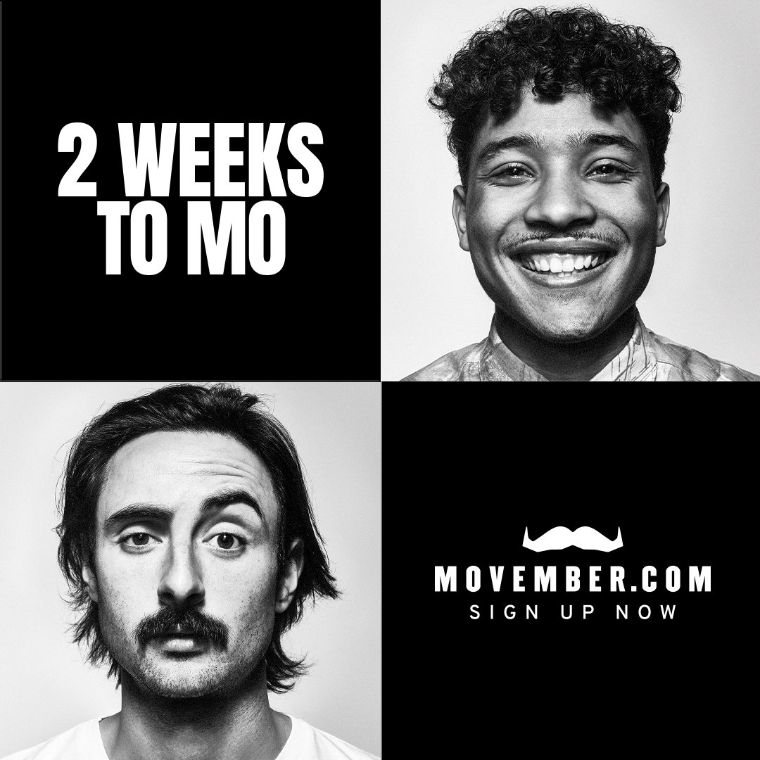 In 2 weeks’ time, you and hundreds of thousands of Mo’s will unite to raise money, spread awareness and literally save men’s lives.

Movember will be here before you know it. Now’s the time to start planning your Movember challenge.

Sign up: bit.ly/3SZBEWb

#Movember