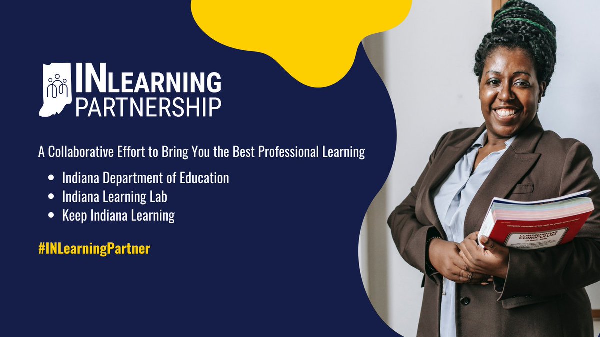 Have you heard about the INLearning Partnership? We’ve joined forces with @EducateIN & @INLearningLab to provide comprehensive professional learning resources to #Indiana educators! To learn more about the partnership—click here: in.gov/doe/educators/… #INLearningPartner