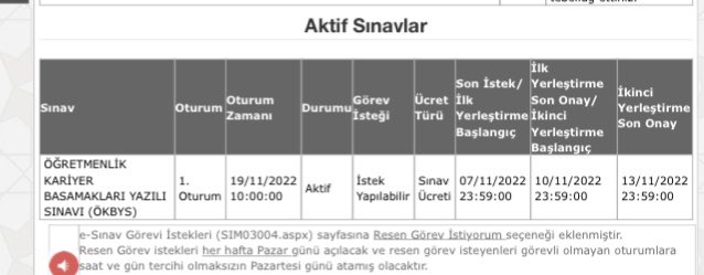 Öğretmenin 'yeterli'liğini konu edinen bu sınavda gözetmen olarak bile görev almayacağım. 614 bini sınava girecek geriye kalanlar başkan/gözetmen olacak. 19 Kasım öğretmenler için kara gün ilan edilmeli! #2kasımdaisbırakıyoruz