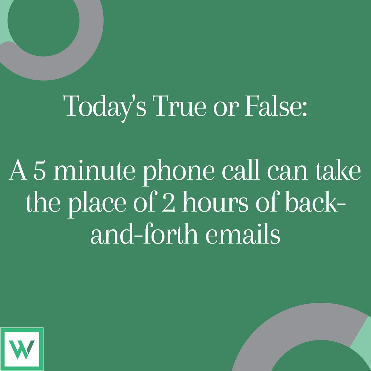 What do you think? Have you ever stopped typing midstream in an email and realized it's easier to just pick up the phone and have a conversation? #TeamEngagement #EffectiveCommunication #ConnectedConversations #Management #Leadership
