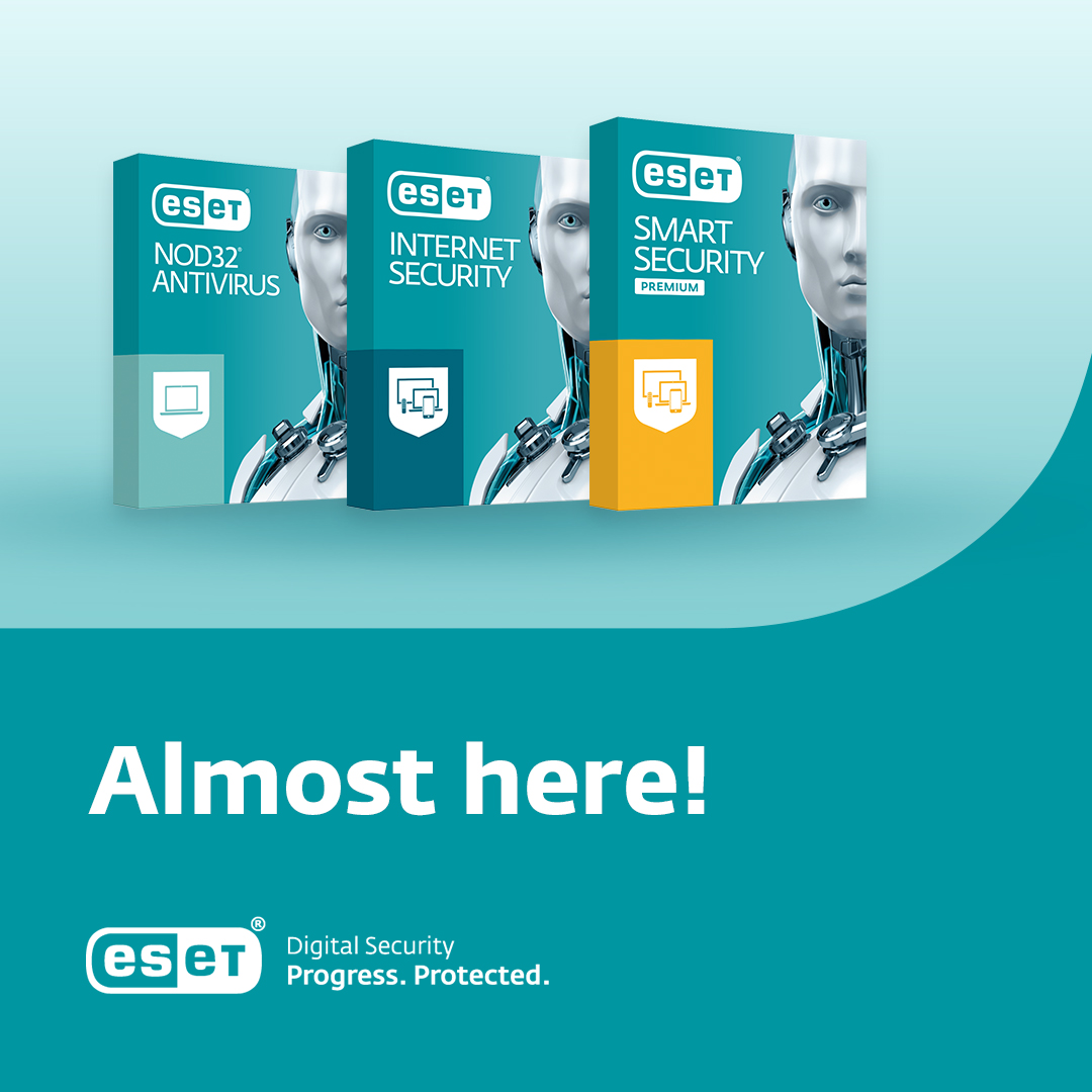 ESET's tweet image. Something is coming. 😉

We can&apos;t wait to tell you more about our new improvements in ESET digital security. Stay tuned for the latest update on our award-winning consumer security products.

#ESETNOD32Antivirus #ESETInternetSecurity #ESETSmartSecurityPremium