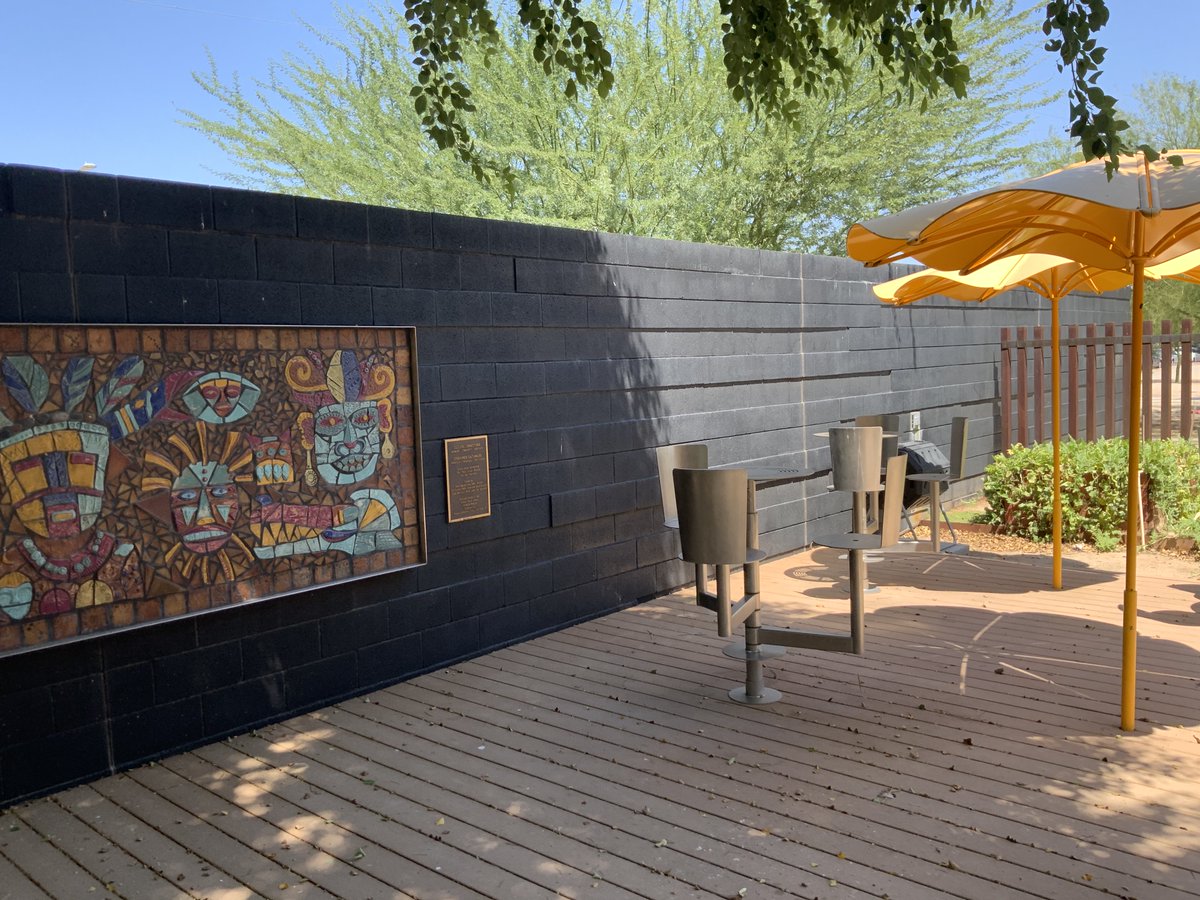 PhxLibrary's tweet photo. It's a great time to explore the Valley! โ๏ธ Why not discover a different #PhoenixPublicLibrary location? Head to an outdoor patio with a book or magazine for a fresh take on reading. Visit us! https://t.co/Dsog13EF7F #JustReadPPL #HarmonLibrary #PhoenixPublicLibrary #PHX https://t.co/gR6lt2rVH1