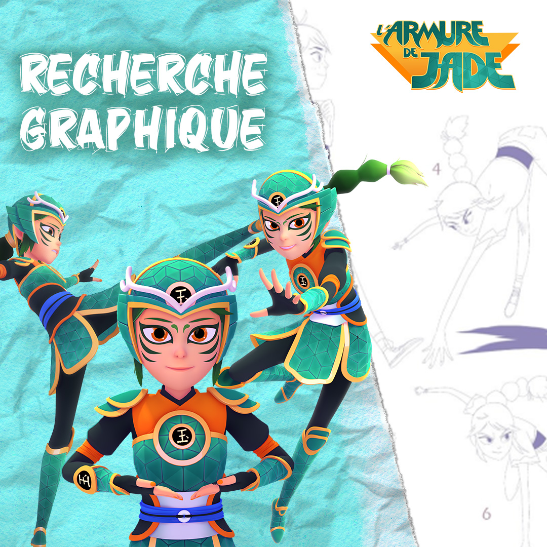 TeamTOstudio's tweet photo. ✏️🤔 Aujourd'hui, focus sur la création de notre héroïne Jade. Découvre les différentes étapes de sa recherche graphique.
#recherchegraphique #teamtostudio #creativity https://t.co/7qgPKLEbkL