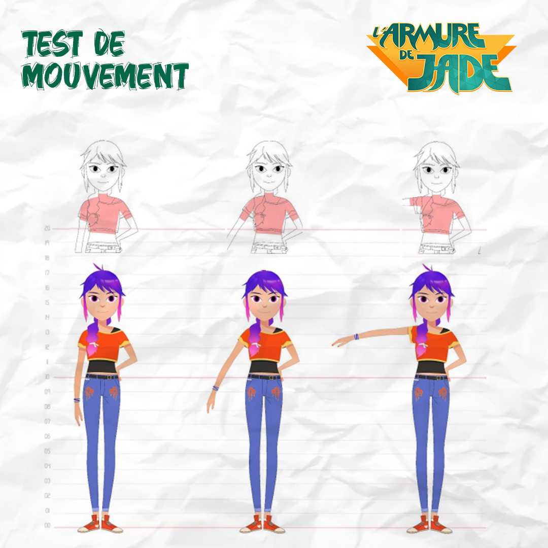 TeamTOstudio's tweet photo. ✏️🤔 Aujourd'hui, focus sur la création de notre héroïne Jade. Découvre les différentes étapes de sa recherche graphique.
#recherchegraphique #teamtostudio #creativity https://t.co/7qgPKLEbkL