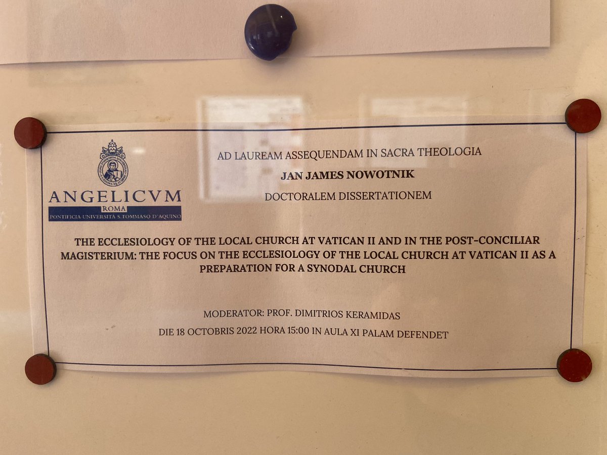 FatherCraig's tweet image. Congratulations to @jannowotnik who has been awarded his doctorate this afternoon @_Angelicum! A privilege to be with him as he defended his dissertation. @RCBirmingham @AskInvitePray #PrayforVocations