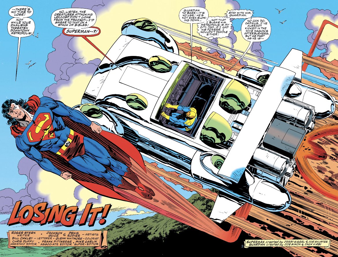 SupermanIn1990s's tweet photo. #Superman #DailyComicPanel from #ActionComics 698 (Apr ‘94) T: 1994 - 16 by #RogerStern #JacksonGuice @DenisRodier &amp; @glenn_whitmore https://t.co/Se5sMkbRTq