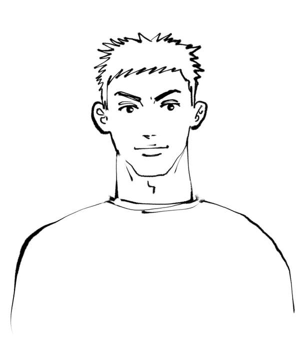 ・あご
・首の太さ
・肩幅
意識して描いたメンズ
(4枚目は謎の距離感で配置されたメンズ)

#イラスト 
